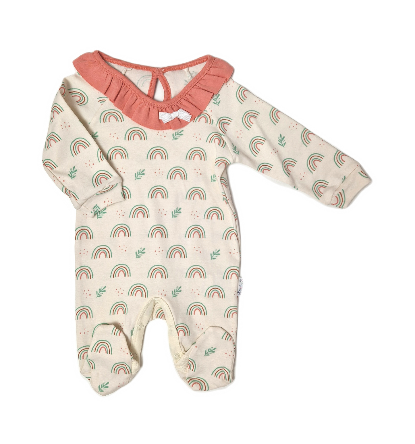 Myk babypysjamas i bomull - Regnbue