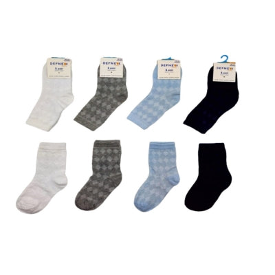 Barnesokker blå, grå, hvit