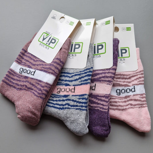 Barnesokker good, lilla, rosa