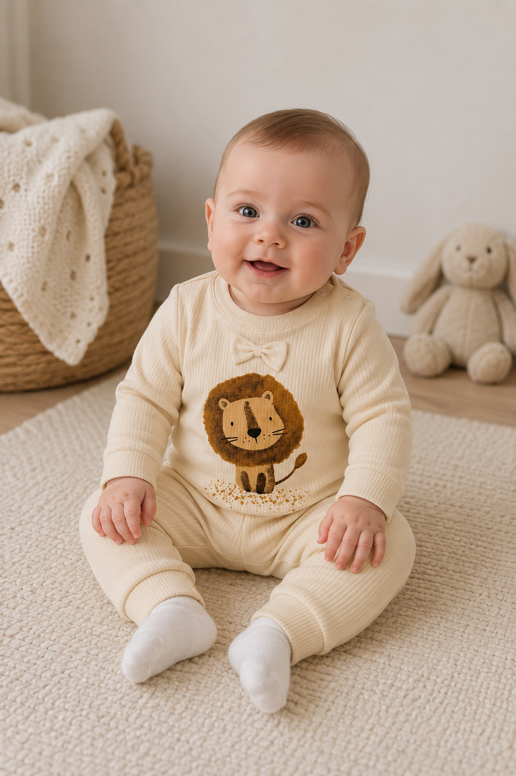 Bukse- og gensersett - Løve Beige