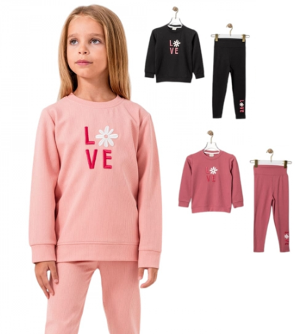 Bukse- og gensersett jente