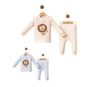 Bukse- og gensersett - Løve, Beige