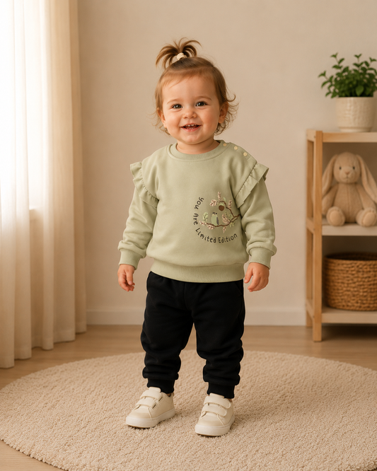 Barnesett med bukse og genser - Limited edition Mint