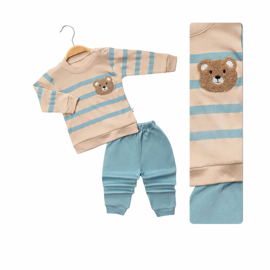 Bukse- og gensersett - Bamse, Blågrønn