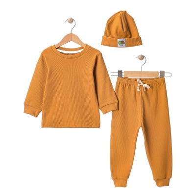 Bukse- og gensersett med lue, Beige
